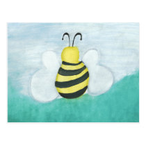 Carte postale horizontale d'abeille cartes postales