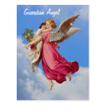 Carte postale inspirée d'ange gardien et d'enfant