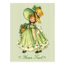Carte postale irlandaise de balade de shamrock