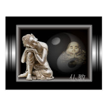 carte postale japonaise bouddha
