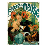 Carte postale : La la Meuse de Mucha - de Bieres D