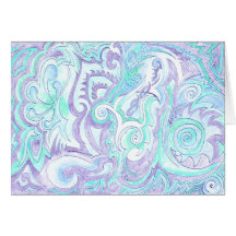 Carte postale Light Blue Tribal