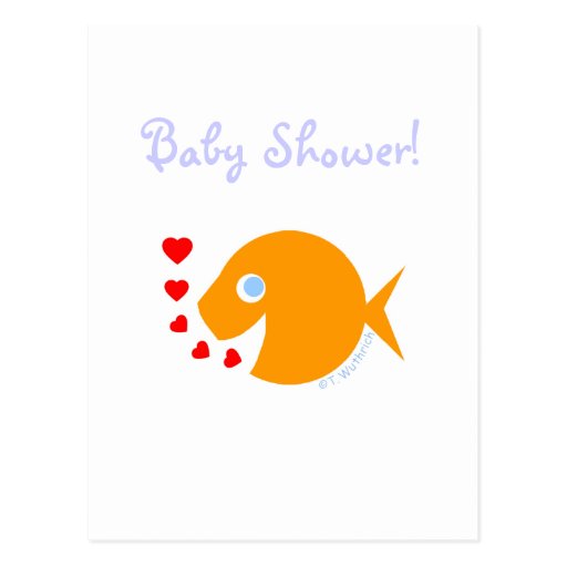 Carte postale lunatique d'invitation de baby showe