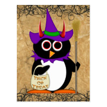 Carte postale mauvaise de sorcière de Halloween de