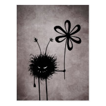 Carte postale mauvaise d'insecte de fleur