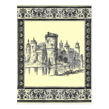 Carte postale médiévale de château