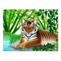 Carte postale mise en danger de tigre de Sumatran