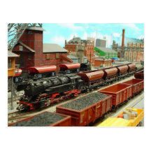 Carte postale modèle de station de train
