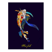 Carte postale moderne de beaux-arts de poissons en