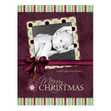 Carte postale moderne de pois de Joyeux Noël
