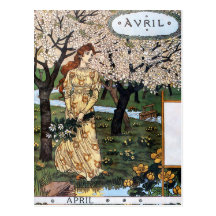 Carte postale : Mois d'Aril - Avril