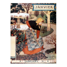 Carte postale : Mois de janvier - Janvier