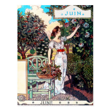 Carte postale : Mois de juin - Juin