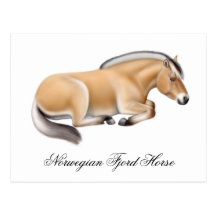 Carte postale norvégienne de cheval de fjord