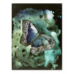carte postale numérique de peinture de papillon de