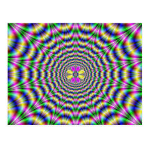 Carte postale psychédélique de fleur