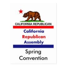 Carte postale républicaine de la Californie CRA