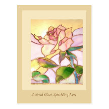 Carte postale rose de scintillement romantique en 