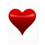Carte postale rouge de coeur