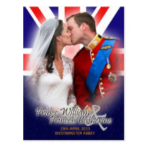 Carte postale royale de baiser de mariage de Willi cartes postales