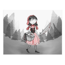 Carte postale sanglante de rouge de Lil