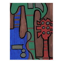 Carte postale sans frontière - guitares de Contemp