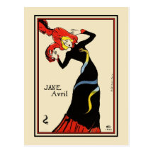 Carte postale :  Toulouse Lautrec - Jane Avril