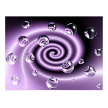 Carte postale tourbillonnante de bulle