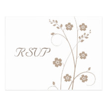 Carte postale tourbillonnante des fleurs RSVP