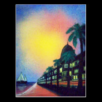 Carte postale tropicale de nuits cartes postales