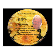 Carte postale végétarienne de recette de biscuit d