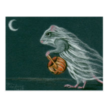 Carte postale venteuse de fantôme de Halloween