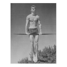 Carte postale vintage de gymnaste