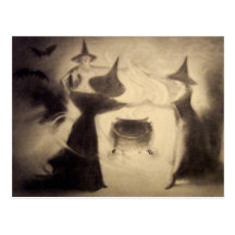 Carte postale vintage de Halloween