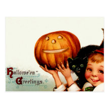 Carte postale vintage de Halloween