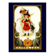 Carte postale vintage de Halloween