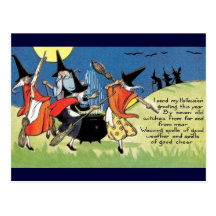 Carte postale vintage de Halloween