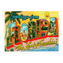 Carte postale vintage de la Floride
