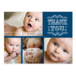 Carte postale VINTAGE de Merci de bébé de photo de