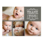 Carte postale VINTAGE de Merci de bébé de photo de