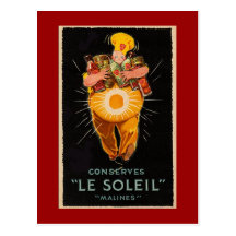 Carte postale vintage de nourriture