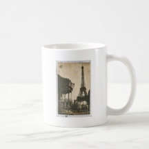 Carte postale vintage de Paris, Tour Eiffel Mugs