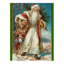 Carte postale vintage de Père Noël