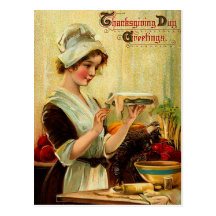 Carte postale vintage de thanksgiving