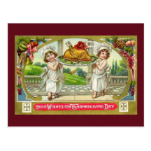 Carte postale vintage de thanksgiving