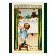 Carte postale vintage de thanksgiving