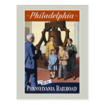 Carte postale vintage de voyage de Philadelphie