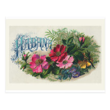 Carte postale vintage "d'étiquette de boîte à ciga