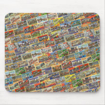 Carte postale vintage Mousepad du Texas Tapis De Souris