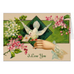 Carte postale vintage personnalisable de perruche